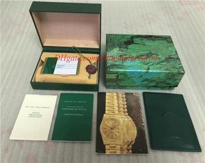 High Quality Watch Green Original Box Papers Cartão de arquivos Caixas de presente Mulheres 116610 116660 326934 116520 126710 116613 116500 11434681430