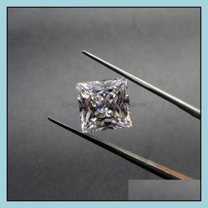 Свободные бриллианты квадратная форма прозрачная кубическая циркония заводская фабрика Прямой высокий качество синтетическое безымянное алмаз