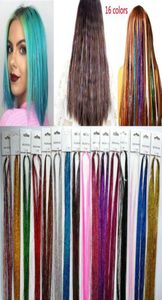 Glitter Sparkle Hair Bling False Strands Party Accessories Tinsel In Us Mexico Europe 1packcolor 16packs7326406