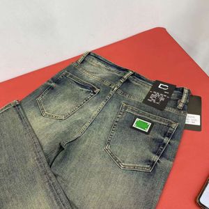 calça jeans de jeans jeans metal calças casuais bordadas moda calças retas calças de alta qualidade com zíper acesos leggings homem roupas de luxo