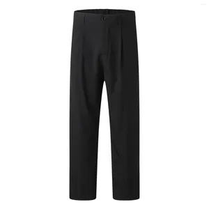 Calça masculina homens homens casuais calças de moletom reto bolsos de rua leves runção de streetwear