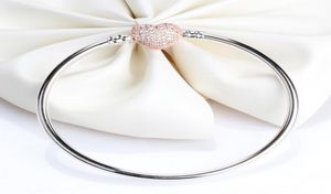 Braça de pulseira de diamante por atacado-CZ Caixa original para 925 Bracelets de jóias para mulheres de prata esterlina Acessórios de joias2590649