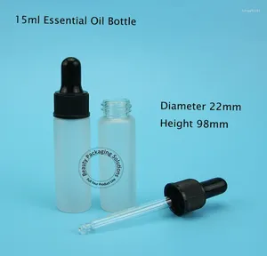 Storage Bottles 50pcs/Lot Wholesale 15ml Glass Essential Oil Bottle 1/2OZ Dropper Cap Women Makeup Container Small Refillable Sample