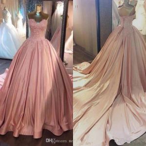 Abiti da ballo per quinceanera rosa rosa blush 2024 scollo a cuore dolce 16 abiti più size abiti da occasione speciali