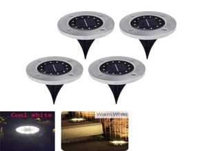 Solar -Grundleuchten 12 LED Solar Buried Light IP65 Underground Lamps für Outdoor Path Way Gartendecke Lawn3714884