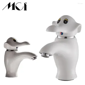 Bathroom Sink Faucets Basin Faucet Cartoon Lovely Children Toddler Home Water Trough Single Handle And Cold Ceramic Tap Mci