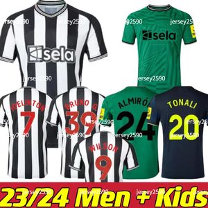 Maglie da calcio Bruno G. 2023 2024 Wilson Saint New Castles Maximin Isak United Shirt Football Away Away Fan Fan Player versione Kit Kid Kid Kit