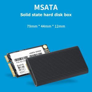 Алюминиевый сплав с алюминиевым сплавом 6 Гбит / с M3T USB 3,1 к MSATA SSD -коробку Тип -адаптер.