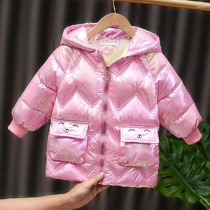 Down Coat Kids Parkas Plus Velvet Thicken Warm Long Girls Coats And Jackets Hooded Children Clothing Princess Toddler Christmas Outerwear
