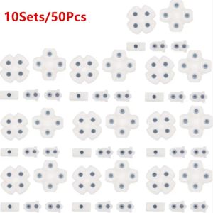 Динамики 10sets/5/1 Set Silicone -проводящие резиновые колодки для контроллера PS4, кнопки восстановления замены для PS 4