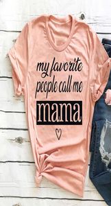 Designer di magliette estive da donna La mia gente preferita mi chiami Mama Print Letter T Shirts Shorted Top Crew Neck Shirt Womens Blouse5115927