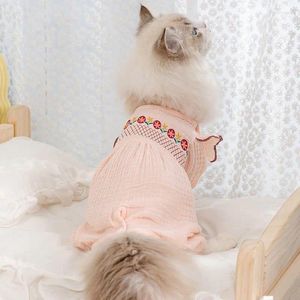 Dog Apparel Cute Cat Clothing Four Legged Anti Hair Loss Pet Kittens Home Belly Protection Autumn And Winter