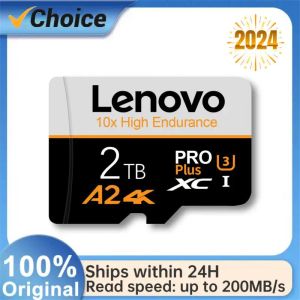 Cartões Lenovo Memory SD Cards 2TB 1TB SD Memória Card 128 GB 256 GB Card Flash TF A2 V30 Micro TF/SD Cartão para Tablet/Android Telefone