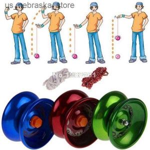 Yoyo Mix Wholesale 6 Pcs Alloy Kids Toys Metal Bearing String Trick Diabolo Yo-Yo Ball Funny Yoyo Q240418