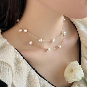 Kedjor Real S925 Silver Pearl Necklace Women's Synthetic 8mm Charm Female Original Design 5A Zircon Luxury Jewelry Girl Girl Girl