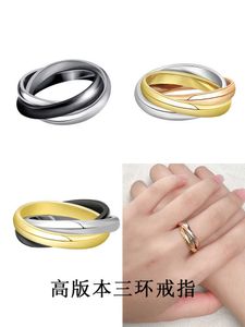 Designer Love Ring Luxury Jewelry 18K Gold Plated Card Home samma färgpar