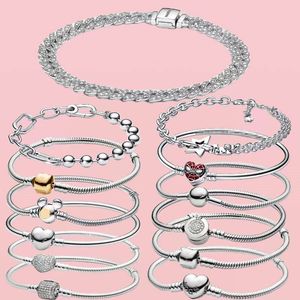 Heißverkäufe Größe 16-21 cm Designer Charms Armbänder für Frauen 925 Silberkette DIY FIT PANDORAS SPIDER CROWN LUXURY Hochwertige Armbandschmuckgeschenk mit Originalschachtel