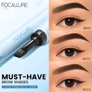 Enhancers Focallure Waterproof Eyebrow Cream Eyeliner Pencil 2 I 1 Långlastande mjuk slät ögonbrynsförstärkare Gel Makeup Cosmetics