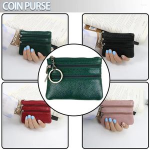 Storage Bags Bus Card Multipurpose Durable Key Holder Purse Wallets Soft PU Leather Coin Pouch Mens Womens Small Mini