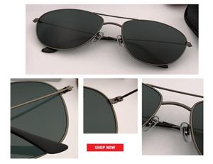2019 Top Brand Sonnenbrille Frauen großer Rahmen Gold Metall Edelstahl Ovales Sonnenbrillen für Männer Retro -Pilotlinsen UV400 Unisex GFAS 39527751
