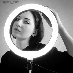 Continuous Lighting LED selfie ring light with dimmable photography ring light equipped with phone holder makeup filling light used for Tik Tok to support video live
