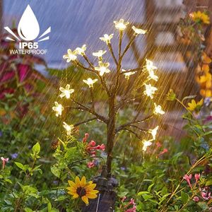 Solar Blumenlicht Außenschnur Lichter wasserdichte Kirschblüten -Feenlampe Weihnachtslampe Weihnachtsgartendekoration Beleuchtung