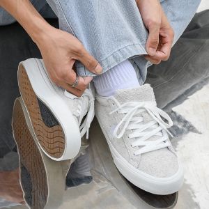 Botas joiints bege camurça camurça tênis brancos unissex clássico sapatos homens tênis masculinos leves para scooter bmx andando zapatillas