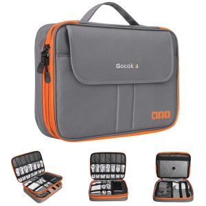 Case Organizzatore di accessori elettronici da viaggio, borsetta organizzatore di borsetta per carretta impermeabile per laptop 11,6, tablet, potenza