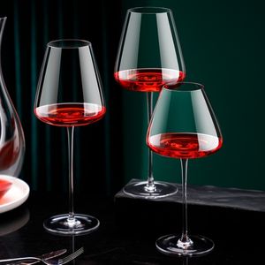 Goblet şarap cam koleksiyonu el yapımı kristal bordo Bordeaux goblet düğün doğum günü hediyesi tatma fincan bar aracı hediye