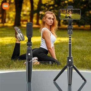 Selfie Monopods Foldable Wireless Remote Selfie Stick Handheld Head Tripod Aluminum 1060mm Extendable Selfie Stick for Android and IOS Y240418