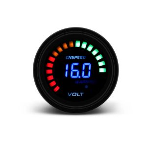 Medidores CNspeed 2 polegadas 52mm LEDs Digital Auto Voltímetro Medidor de medidor de corrida Bedidor de voltímetro com luz