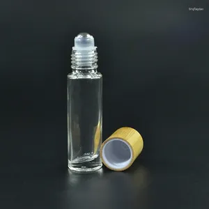 Storage Bottles 100 5ml Bamboo Lip 30g Recycled Frosted Glass Jars With Lids Cosmetic Jar For Face Cream Packing