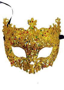 Wenecka maskaradowa maska ​​maskarada maski maski błyszczące pusta lis design maska ​​maskarska mask w masce kostium 7 kolorów3856956