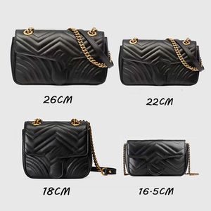 Designers Bags Cross Body FASHION Marmont WOMEN luxurys designers bags real leather Handbags chain Cosmetic messenger Shopping shoulder bag lady wallet purse Hot1