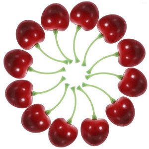 Decorazione per feste 20 pezzi simulato piccolo modello di frutta set di ornamenti simulazione ciliegia ol desktop decorazioni di plastica finto falso