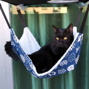 Cotton Cat Hammock Bed Double Hanging Pet Beds Guinea Hamster Mouse Squirrel Products For Pets 1 Piece 240410