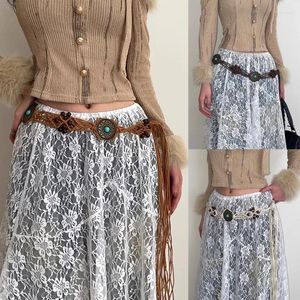 Belts Bohemian Style Beaded Belt For Female Casual Adjust Self Knotted Crochet Dress Vacation Waist Decors Wholesale