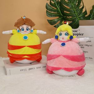 11 Inch Tumbler Toy Style Peach Plush Game Peach Tumbler Princess Daisy Plush Doll Fat Body Girls Plush Toys