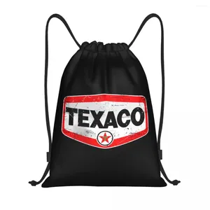 Сумки для покупок пользовательская винтажная сумка для шнурки Texaco для обучения йоги рюкзаки мужчины женщины спортивный спортзал Sackpack