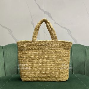 Tygväska 10a Top Quality Designer Bag 38cm Straw Plaided Article Handbag Lady Shopping Bag With Box Y069