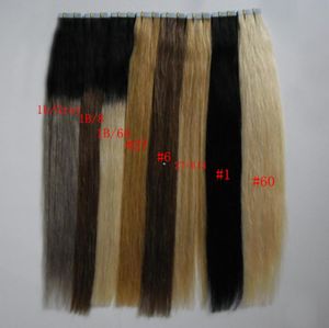 27 1 60 1bgray 1b8 1b Tape In Human Hair Extensions 40 pieces Blonde brazilian hair Natural Straight Ombre Virgin Remy Ha6402470