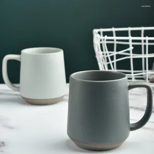 Tazze in stile europeo tazza tazza grossolana di ceramica in ufficio grigio acqua grande capacità caffè el