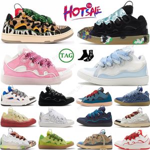 Designer läder trottoarkant sneakers klädskor för män kvinnor lyx paris plattform casual sneaker extraordinära herrtränare kalvskinn gummi nappa storlek eur35-46