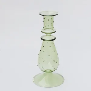 Ljusstakar glashållare för bord mittpunkt dekorativt modernt stativdekor hem dekoration torr blomma vas