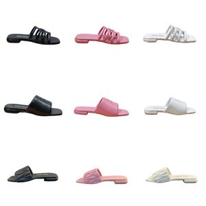 2024DESIGNER SLIDES SANDALS SLIPPERS BEACH CLASSICクラシックフラットサンダルサマーレザーヘリングボーンスリッパ男性と女性の35-42ボックスとダストバッグ付き