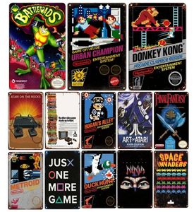 Classic Gaming Video Game Metal Painting Poster Tin Sign Wall Stickers Super Anime Movie Vintage Man Cave Gamer Room Decor Plaque 6818473