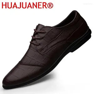 Scarpe casual vera pelle maschile primaverile autunno giornaliero lace-up mens oxford business uffici uomini abiti da sera da sera