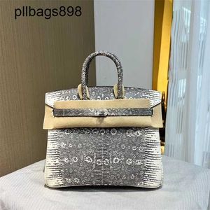 Handgefertigte 7A -Handtasche Bikns echtes Leder Original Echsenhaut 25 cm Frauen mit Frauen hoher Hände