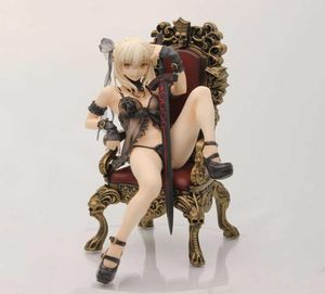 Anime japonês Fatestay Night Sabre Alter Lingerie PVC Ação Figura Stand Anime Figura sexy Modelo de brinquedos Coleção Doll Gift Q0726678134