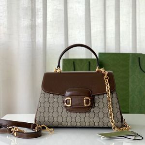 Tasarımcı Çanta Klasik Ophidiaes Tote Çanta Lüks Kadın Omuz Çantası Crossbody Bag Retro Eski Çiçek Çanta GS Yüksek Kaliteli Kahverengi Deri Zincir Çanta Çanta